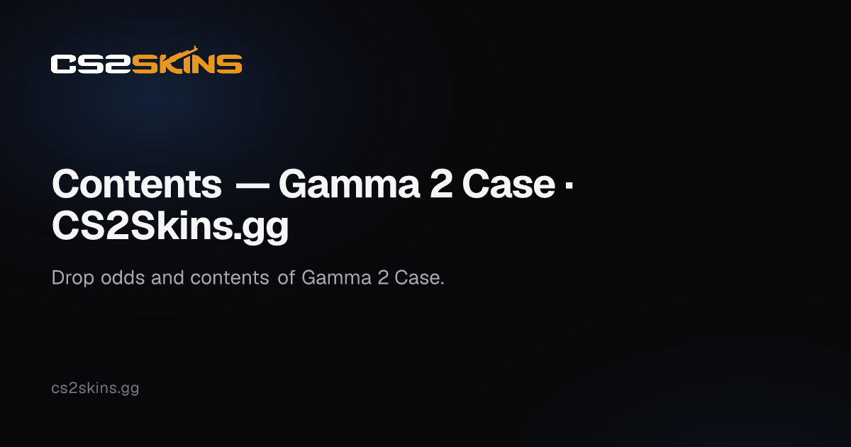 Contents — Gamma 2 Case · CS2Skins.gg